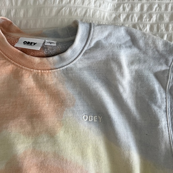 oversized obey tie dye crew neck (S) - Picture 5 of 5